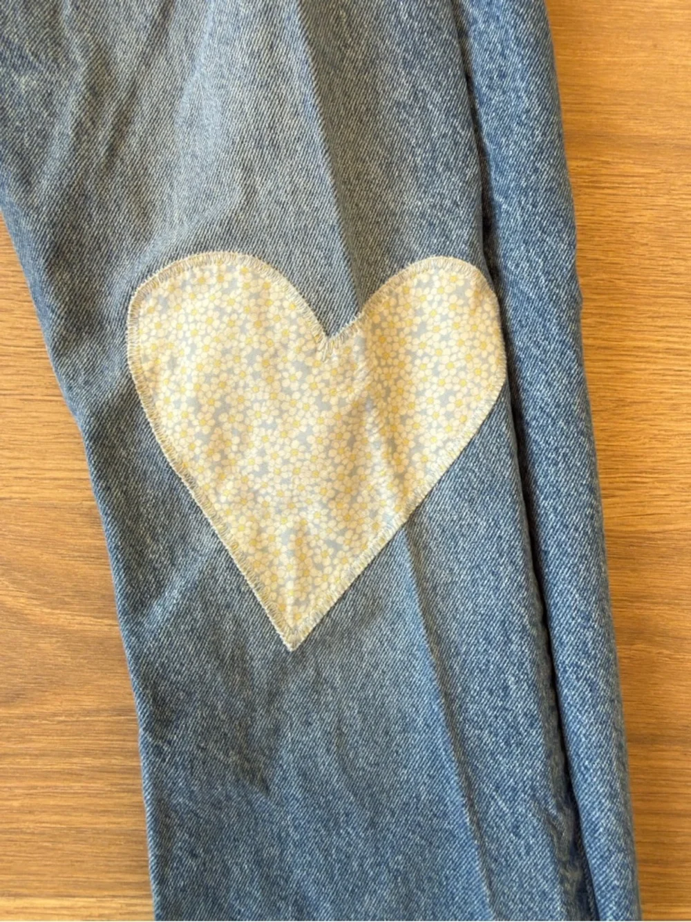 Special Anniversary Edition Levi's‎ Blue Straight Leg Jeans with Heart Patch